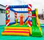 Коммерческий надувной батут «Поход в цирк» с горкой, 4*4*2,8 м