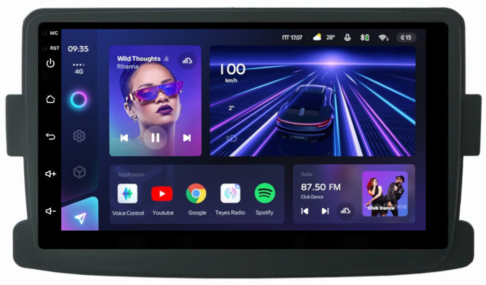 Магнитола для Renault 2010-2022: Duster, Kaptur, Logan, Sandero, Lada X-Ray (штатный подрулевой джойстик) - Teyes CC3L дисплей 7" IPS на Android 10, 8-ядер, 4+32 Гб, CarPlay, 4G SIM-слот