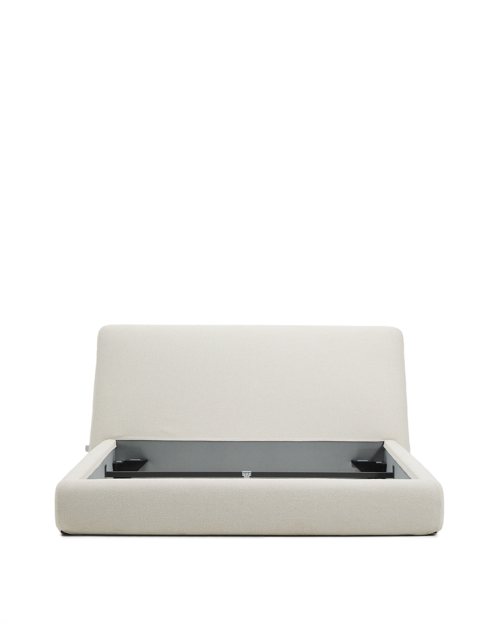 Кровать Martina со съемным чехлом из шенилла цвета экрю 160 x 200