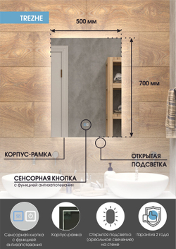 Зеркало "Trezhe medium" 500x700