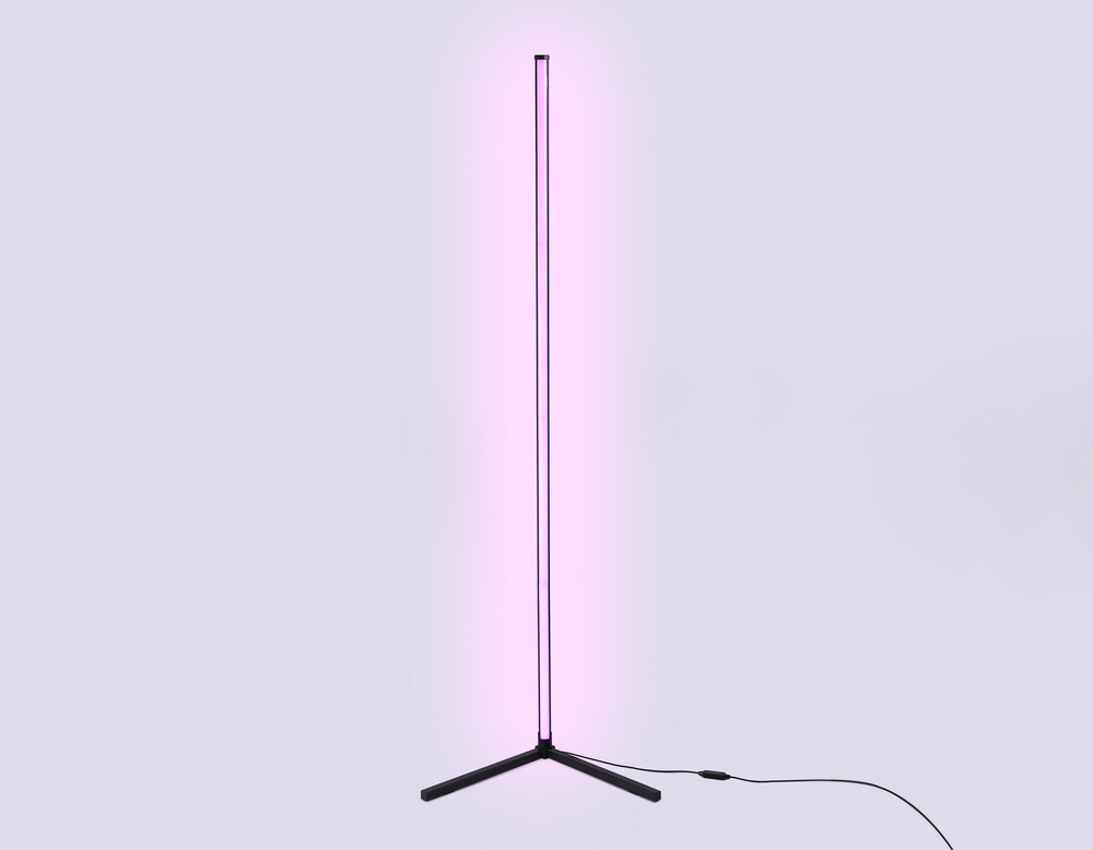 Светильник светодиодный напольный RGB с пультом FL8027 BK черный LED 20W RGB D32*1650 (ПДУ РАДИО 2.4G)