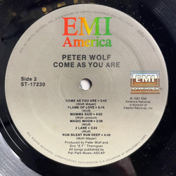 Винтажная виниловая пластинка LP Peter Wolf Come As You Are (USA 1987)