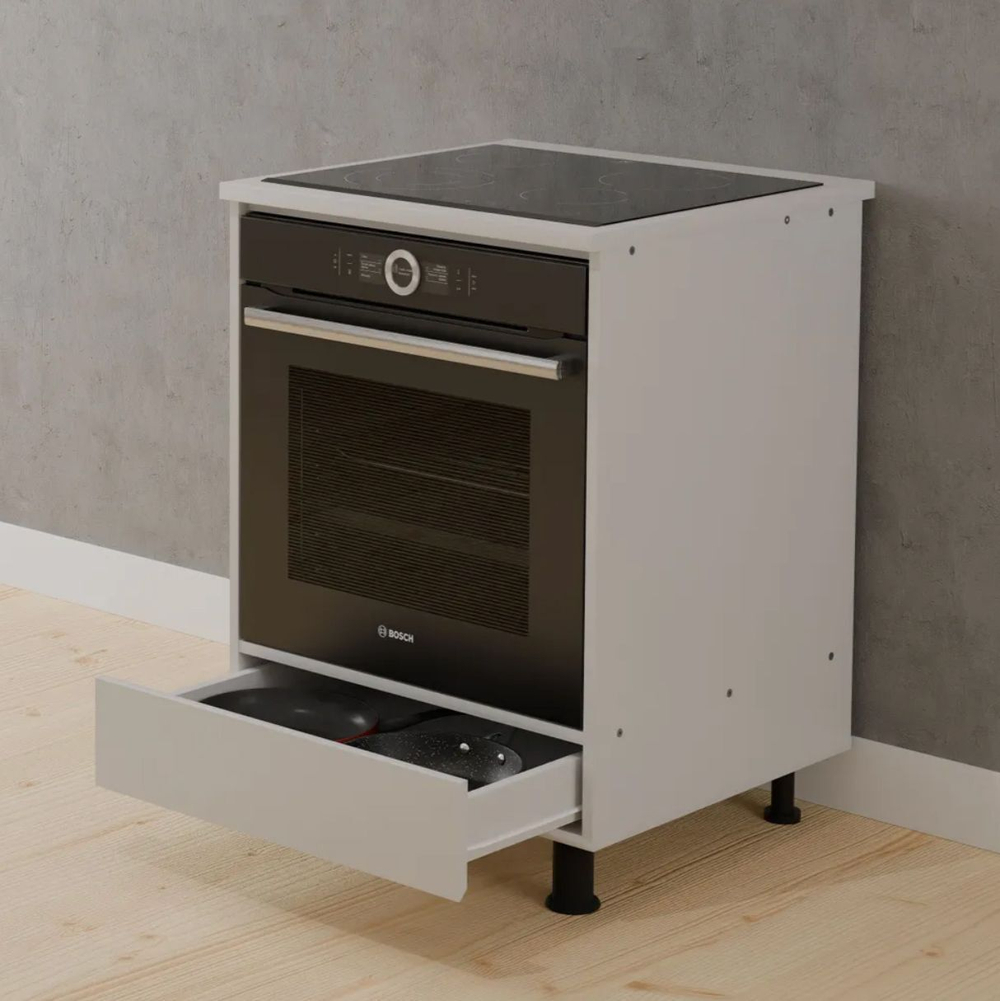 Кухня Севилья 180 см со столешницей (6 модулей), белый ЛДСП