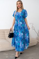 Платье Рада (синий/бирюза) Р11-1166/11 Nikol