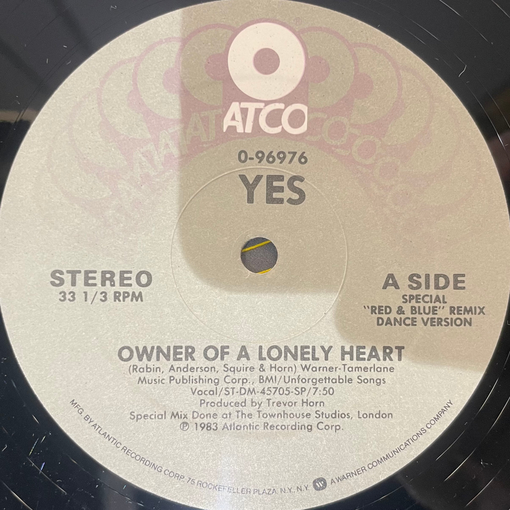 Виниловая пластинка Yes ‎– Owner Of A Lonely Heart EP
