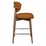 Стул полубарный Lucas 3 терракотовый букле, ножки цвета орех