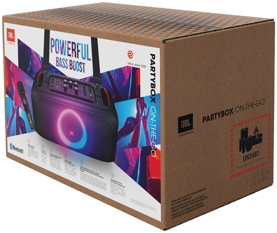 Портативная акустика JBL PartyBox On-The-Go, 100 Вт, черный