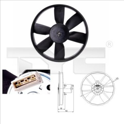 TYC - 8370009-TYC - Fan, engine cooling