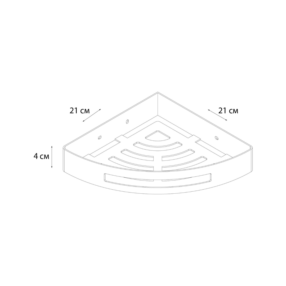 Полка угловая FIXSEN "HOTEL" одноэтажная, черная FX-31003K