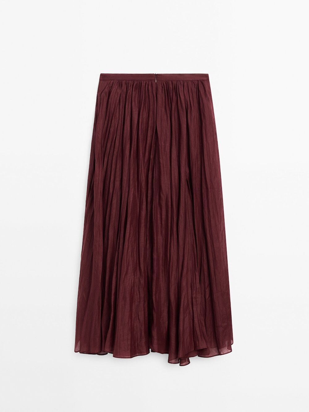 Burgundy pleated skirt h&m sales