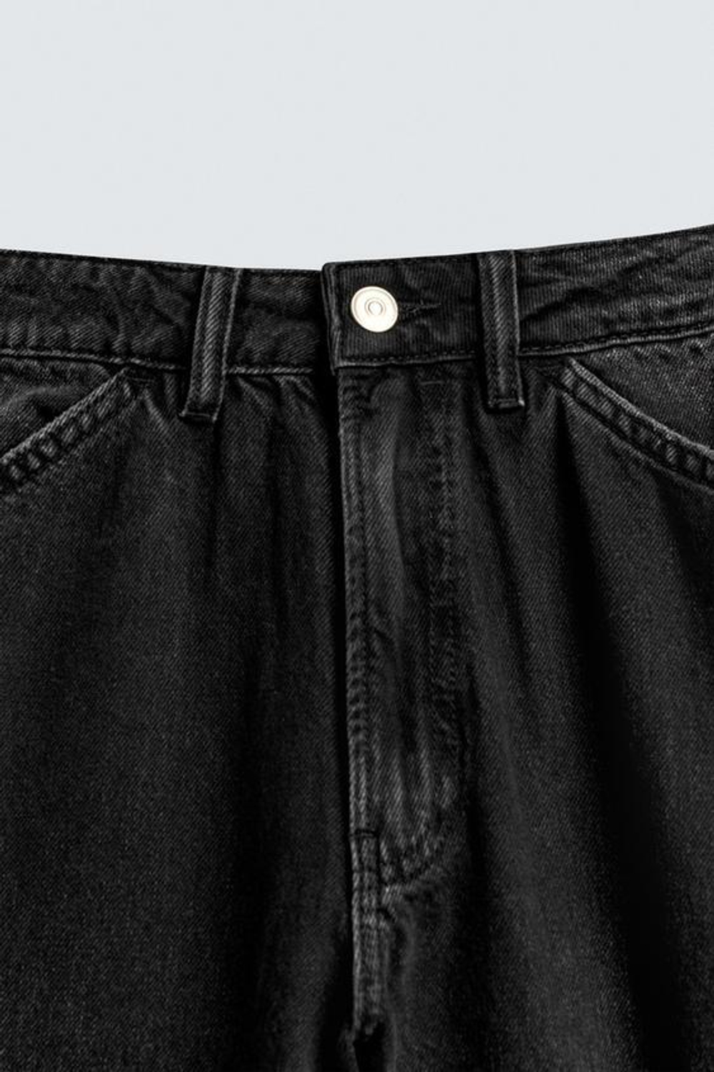 ZARA ДЖИНСЫ-КАРГО ПРЯМОГО КРОЯ, ЧЕРНЫЙ