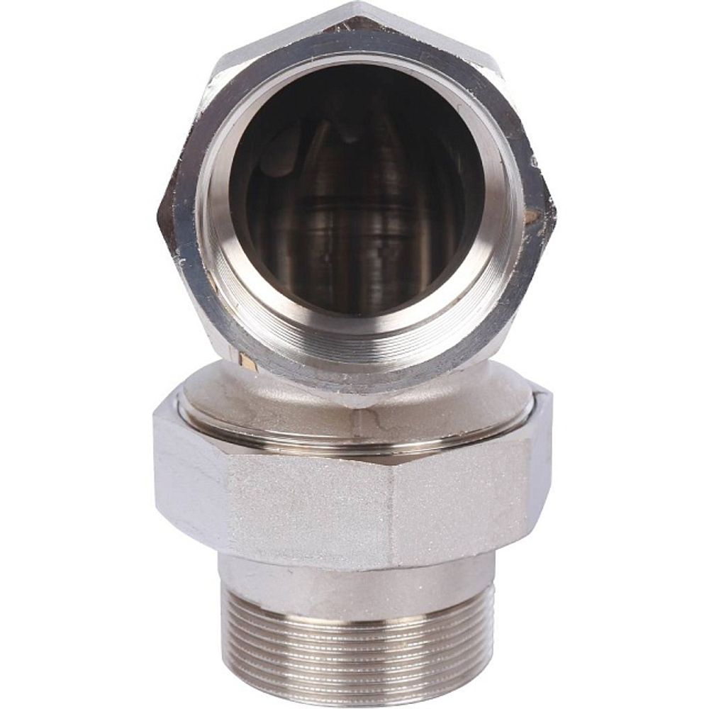 Разъемное соединение (американка) угловое STOUT - 2" (ВР/НР, никелированное, уплотнение o-ring)