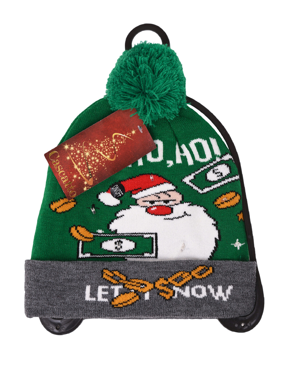 Шапка новогодняя со светодиодными лампочками.