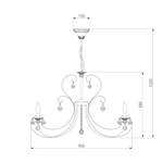 Люстра с хрустальным декором 3305/12