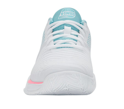 Женские кросовки для Padel K-Swiss Express Light 3 Padel - white/soft neon blue/neon buble gum