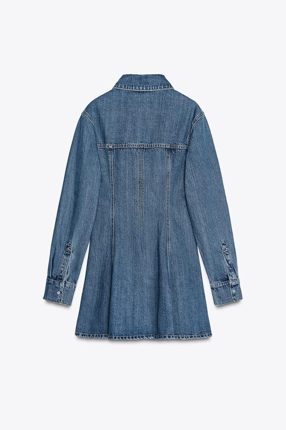 ZARA ДЖИНСОВОЕ МИНИ-ПЛАТЬЕ TRF, СИНИЙ