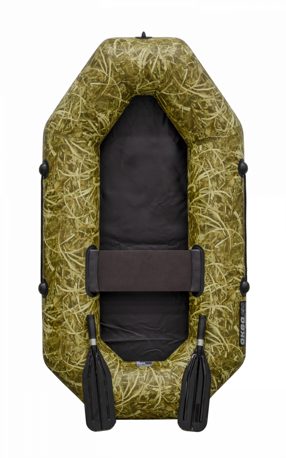 Аква-оптима 190 с гребками (лодка ПВХ) камыш