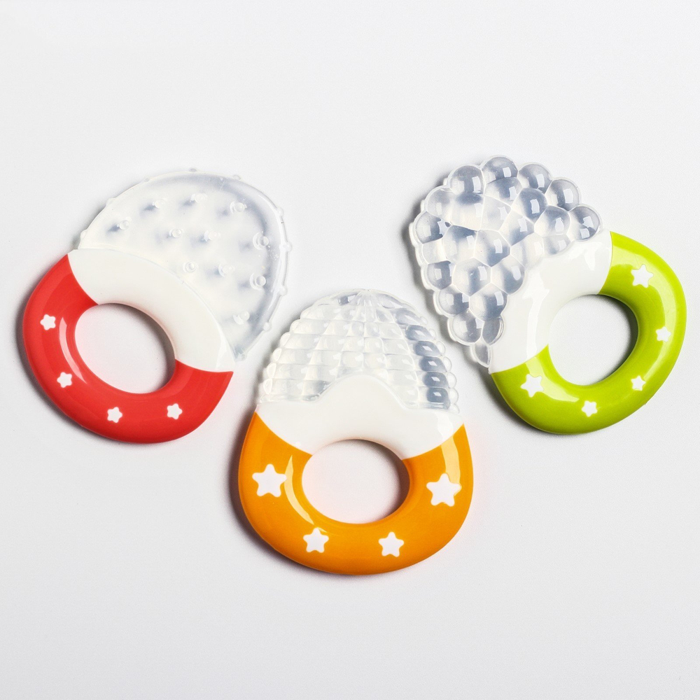 2825420 Прорезыватель силиконовый «Фрукты на кольце», виды МИКС