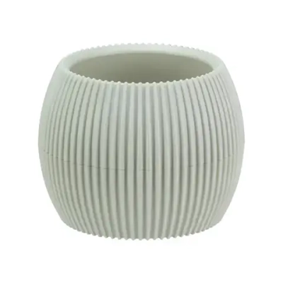 Кашпо ПИКАНТО D115мм 0,35л белый ротанг (комплект 12 шт)