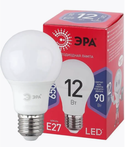 ЛАМПА СВЕТОДИОДНАЯ ЭРА ЭКО LED A60-12W-865-E27