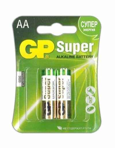 Батарейки алкалиновые GP Super Alkaline АA/LR6 - 2 шт.