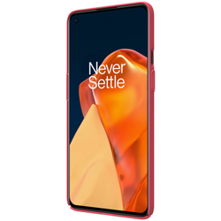 Тонкий чехол красного цвета от Nillkin для OnePlus 9 (рынок IN и CN), серия Super Frosted Shield