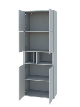 Шкаф ГРАНД-ЛАВОРО-13 /700*1900*403/ белый / серенити