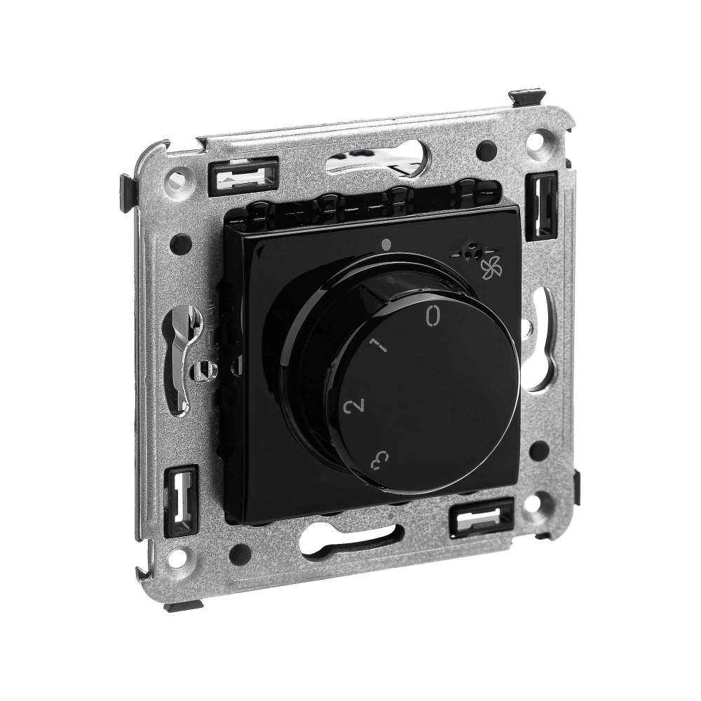 Механизм управления вентиляторами в стену, "Avanti", "Черный квадрат"