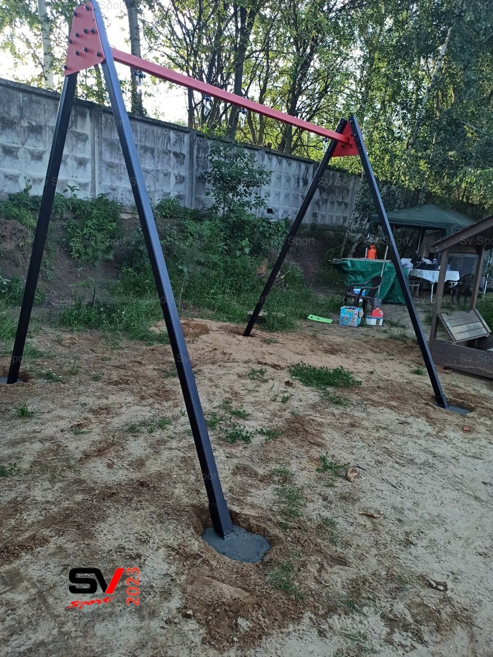 Монтаж уличных качелей Sv Sport