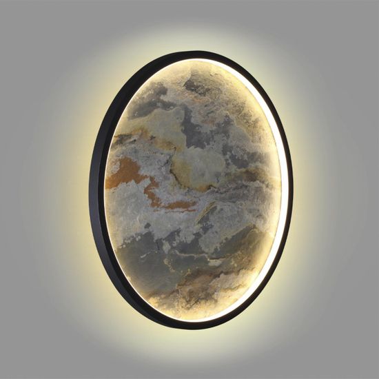 5078/35L L-VISION ODL24 539 черн./серо-беж./металл/натур.камень/акрил Настен.-потолочн.cветильн. LED 35W 3000K STOFLAKE