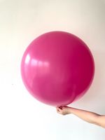 S шар гигант 24"/60 см пастель ярко-розовый фуксия фуше (БГ-90)