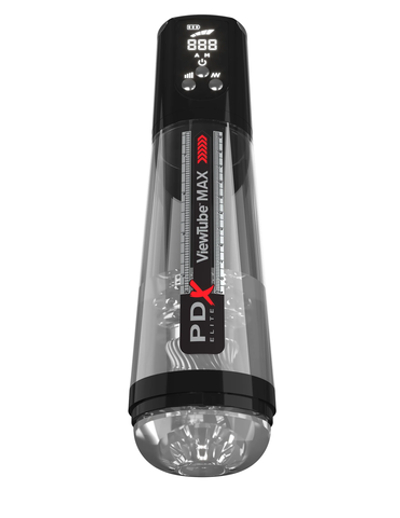 Мастурбатор с вибрацией PDX Elite ViewTube MAX View - Black Pipedream RD55323PD