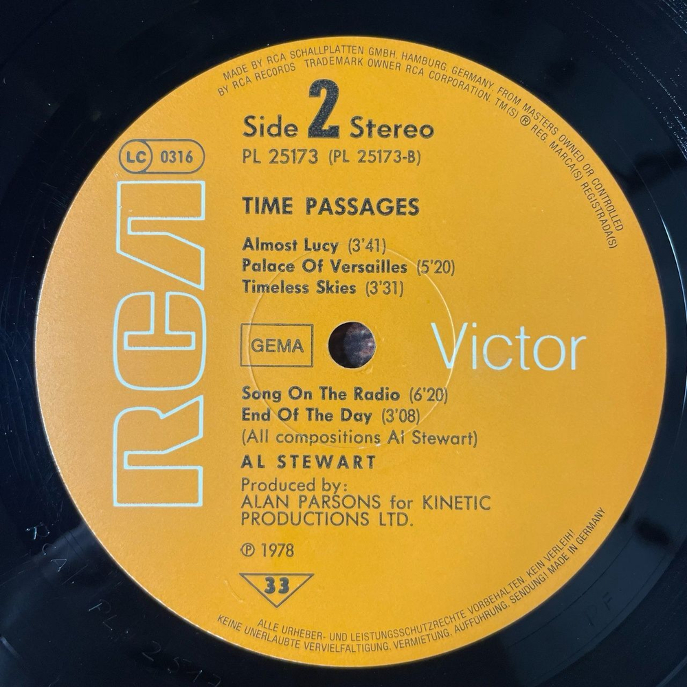 Винтажная виниловая пластинка LP Al Stewart Time Passages (Germany 1978)