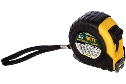 Рулетка 5м*25мм Хард прорезиненный корпус