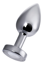 Анальная втулка серебряная со светодиодами Medium 8,8 см