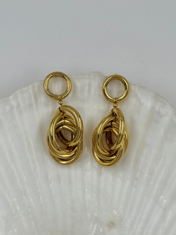 Серьги с подвесками-узелками