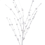 Ветка декоративная «Изящный блеск» 50 см, Белый