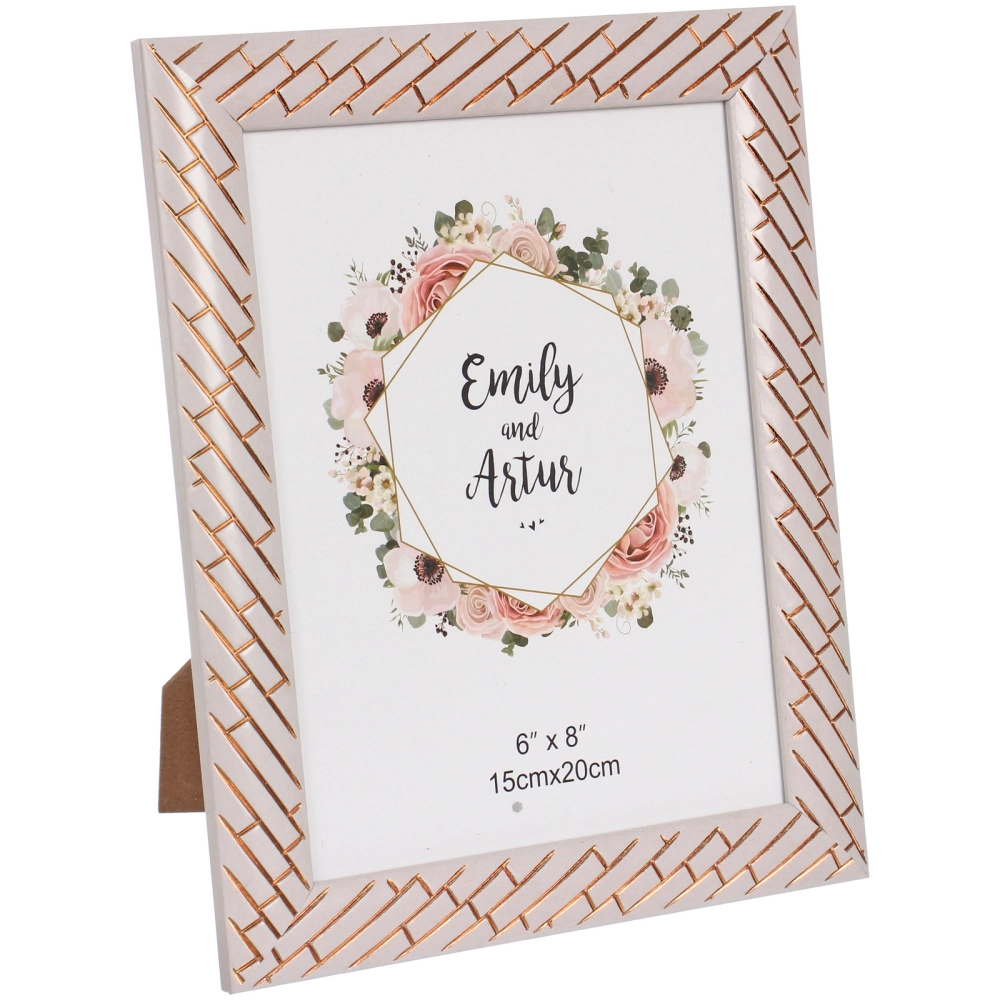 Фоторамка 15*20см «Флоренция» бледно-розовый, пластик