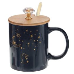 GAEM Кружка с крышкой и ложкой, 300 мл, L12 W8 H12 см, 4в.