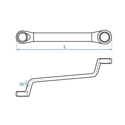 Цена на KING TONY (19701213) Ключ накидной 12x13 мм
