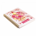 Блокнот 14,5 см * 21 см, гребень, Alingar, ламинация, конгрев, эффект 3D, клетка, 80 л., "Пироженко"