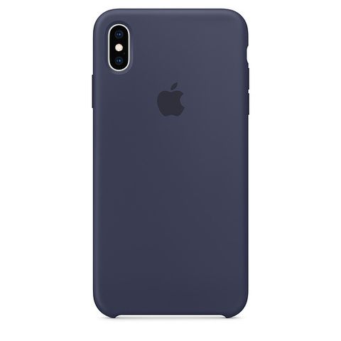 Чехол силиконовый для iPhone XS Max (Темно-синий)