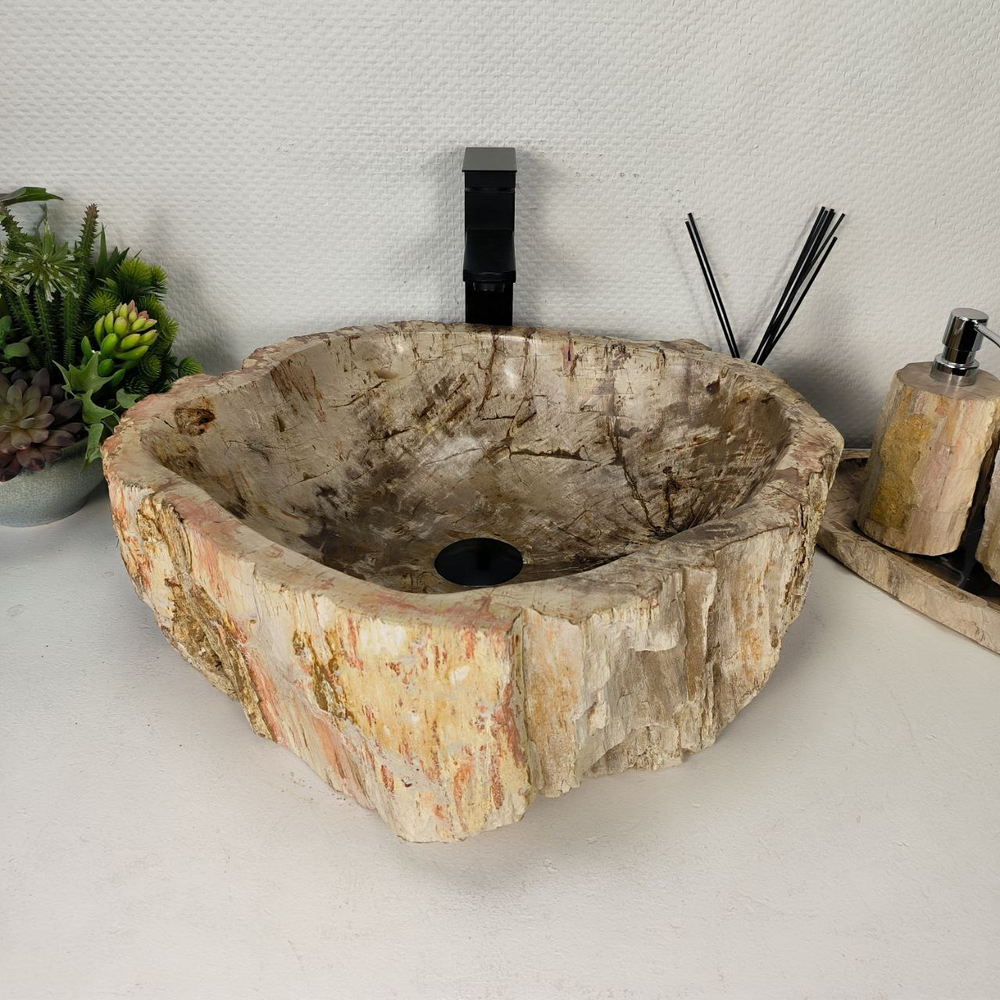 Раковина из окаменелого дерева OD-64345 51*47*15 0176