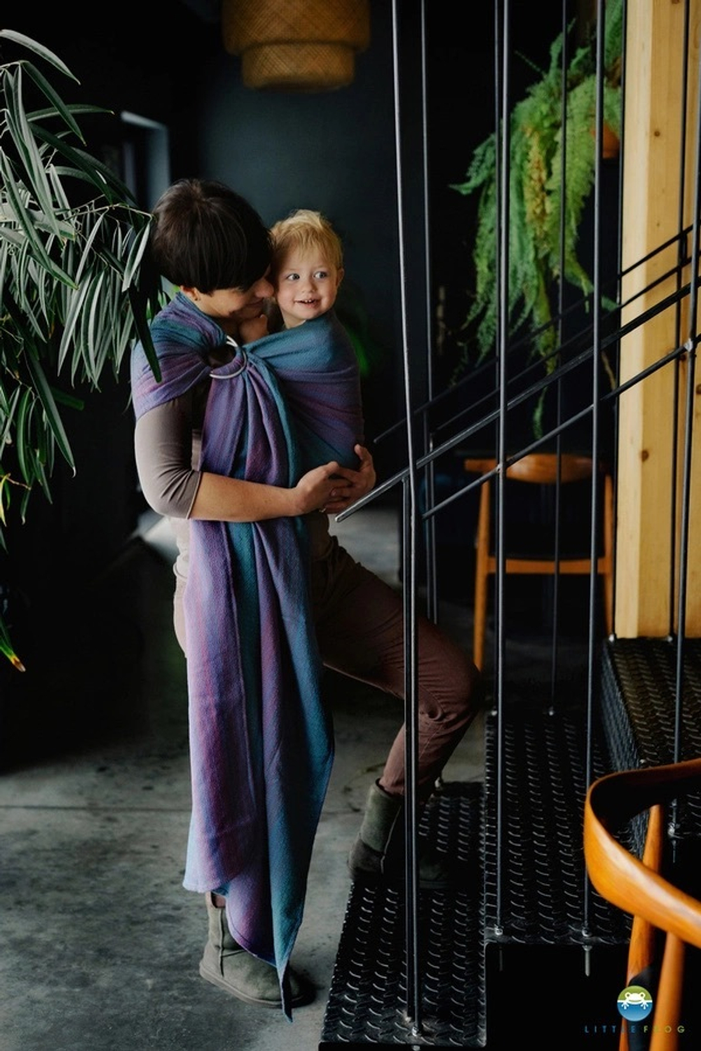 Слинг с кольцами «Сердечки северное сияние»