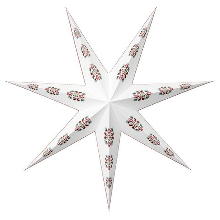 Новогоднее украшение (звезда) Födelse, 90 см, белый/с рисунком, бумага