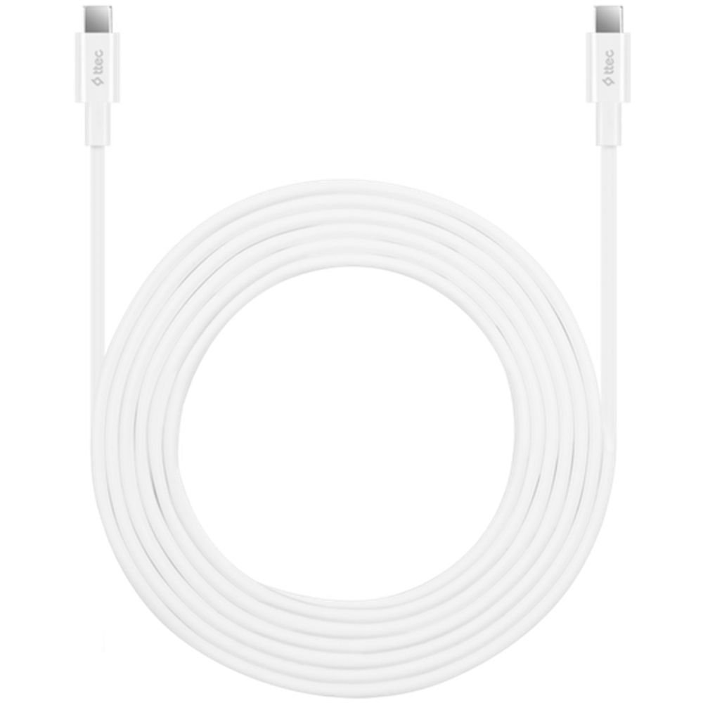 ttec Type-C - Type-C 150cm 100W Fast Charge Cable, White