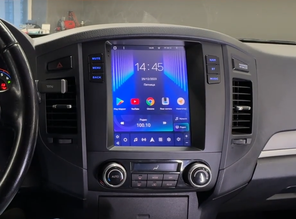 Магнитола для Mitsubishi Pajero 4 2006-2011 (с Rockford, без навигации) - Teyes TPRO 2 монитор 9.7" в стиле "Тесла" на Android 10, 4G SIM-слот