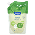 Mustela, Eco Recharge Refill, семейный, очищающий гель, для волос и тела, без отдушек, 400 мл