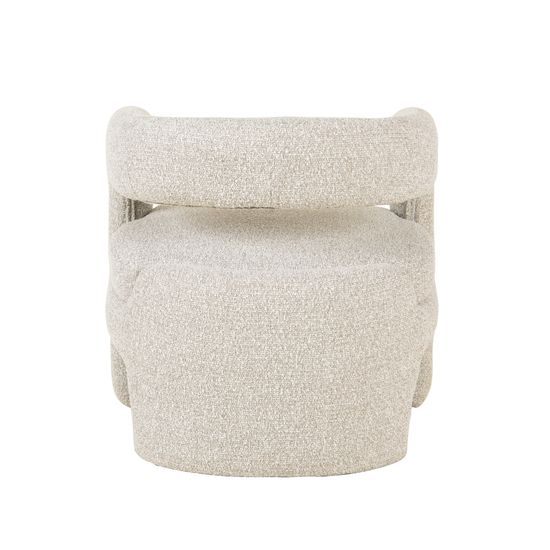 Кресло лаунж Bones серебристый букле