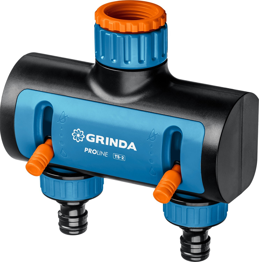 GRINDA PROLine TS-2, 3/4″-1″, распределитель двухканальный, поливочный, с внутренней резьбой